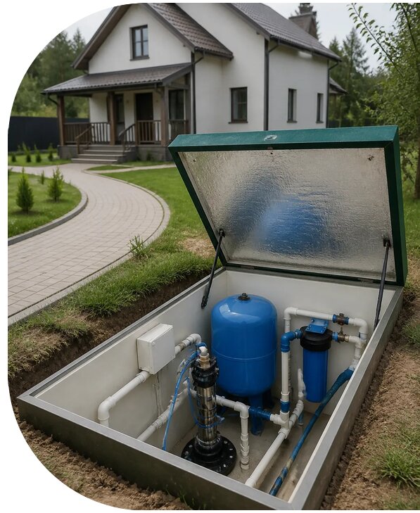 Автономное водоснабжение дома в Междуреченске от 151575 р. | АПаруса-Мжд