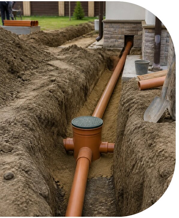 Канализация частного дома под ключ с монтажом в Междуреченске